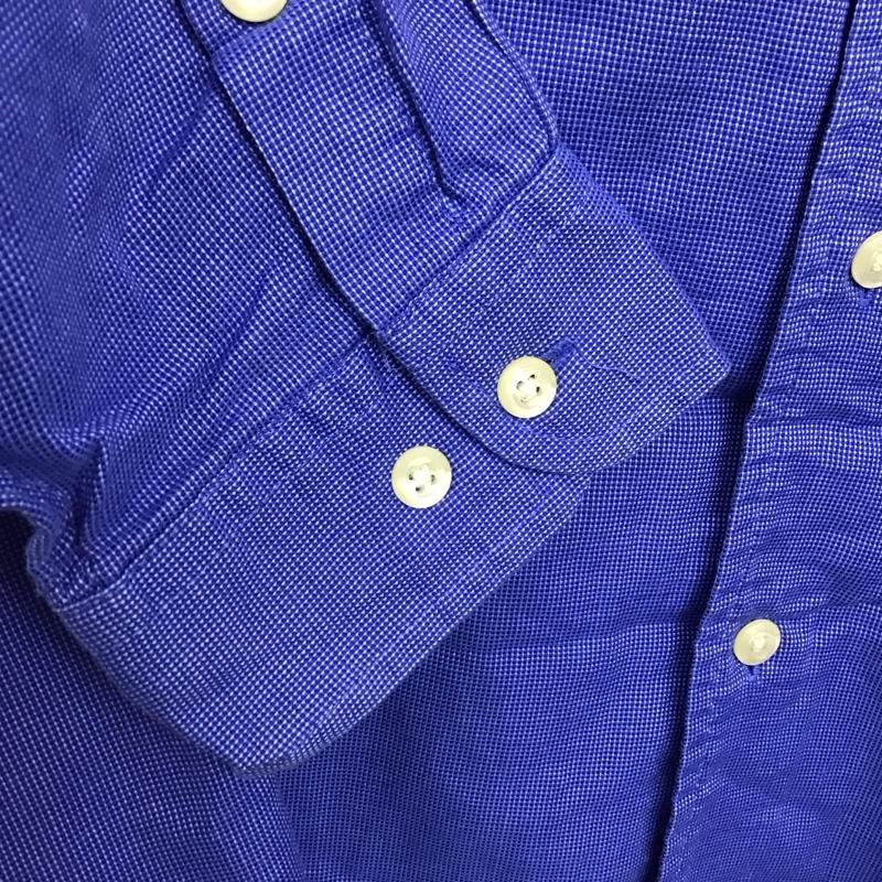 トミーヒルフィガー TOMMY HILFIGER シャツ、ブラウス 長袖 長袖シャツ 総柄シャツ カラーシャツ 刺繍シャツ L ロゴ、文字 青 / ブルー /  メンズ USED 古着 中古 10140707