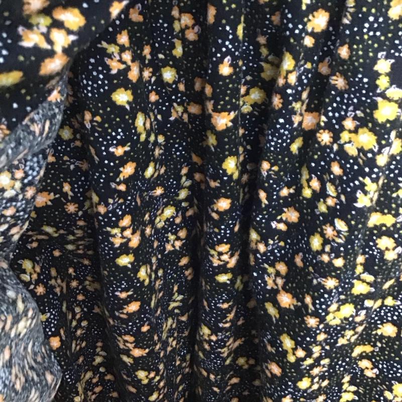 ロデオクラウンズ Rodeo Crowns ボトムス ボトムス 050BSZ31-0050 ワイドパンツ FREE 花柄 黒 / ブラック / X 橙 / オレンジ /  レディース USED 古着 中古 10108434