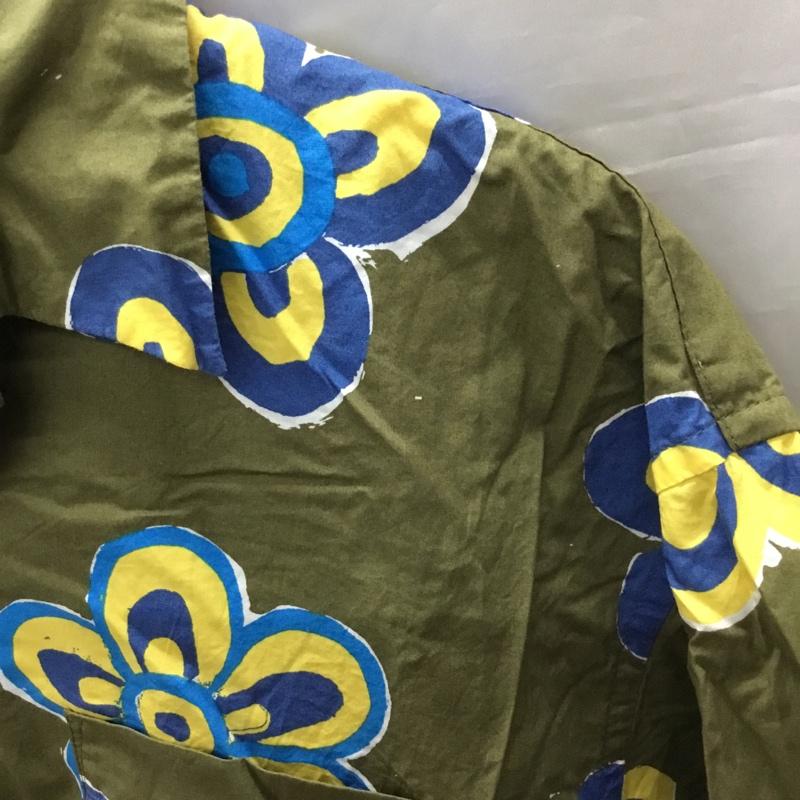 ユニクロ UNIQLO シャツ、ブラウス 半袖 331-449637 MARNI オーバーサイズ オープンカラーシャツ S 花柄 カーキ / カーキ /  メンズ USED 古着 中古 10117797