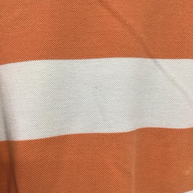 ポロバイラルフローレン Polo by RALPH LAUREN トレーナー 長袖 長袖トレーナー スウェット クルーネック プルオーバー S ボーダー柄 白 / ホワイト / X 橙 / オレンジ /  メンズ USED 古着 中古 10142383