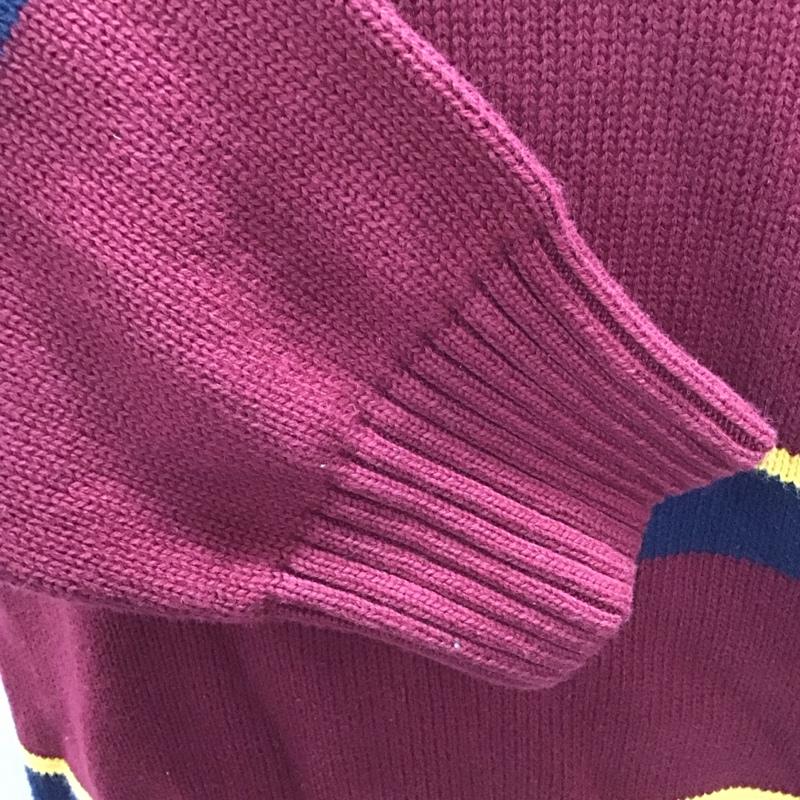 トミーヒルフィガー TOMMY HILFIGER ニット、セーター 長袖 長袖ニットカットソー クルーネックカットソー セーター ボーダーニットカットソー L ボーダー柄 マルチカラー / マルチカラー /  メンズ USED 古着 中古 10111325