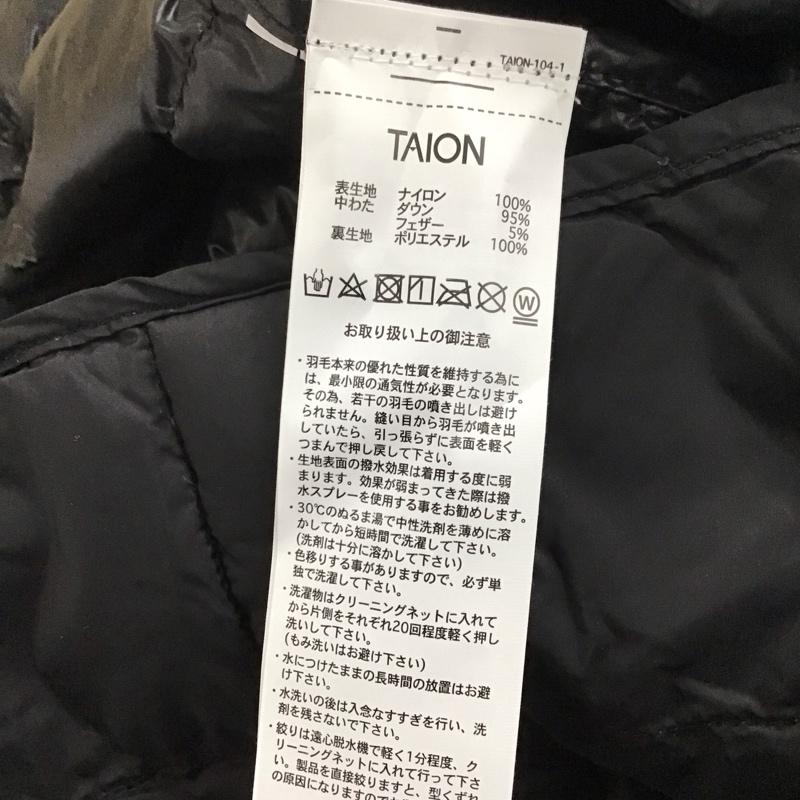 タイオン TAION ジャケット、上着 ジャケット、ブレザー ナイロンジャケット ノーカラージャケット アウター L 無地 黒 / ブラック /  メンズ USED 古着 中古 10130498