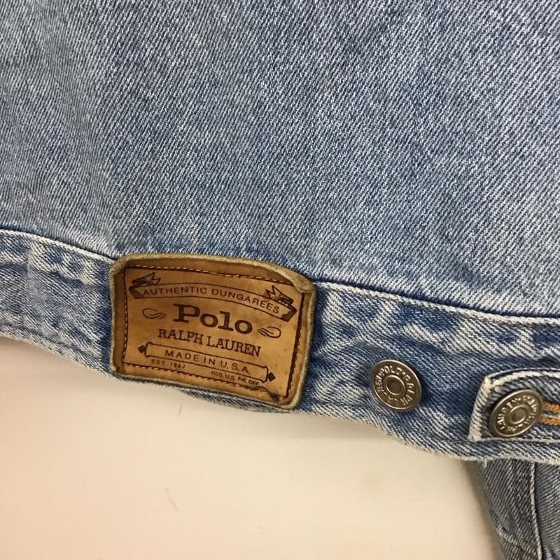 ポロラルフローレン POLO RALPH LAUREN ジャケット、上着 ジャケット、ブレザー デニムジャケット Gジャン アウター カジュアルジャケット M 無地 インディゴ / インディゴ /  メンズ USED 古着 中古 10130363