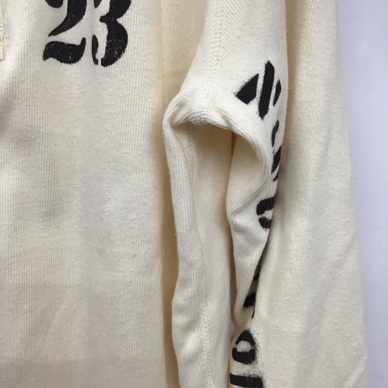 ウィアード WEIRDO カットソー 長袖 長袖カットソー 無地カットソー ヘンリーネック XL ロゴ、文字 アイボリー / アイボリー /  メンズ USED 古着 中古 10130488