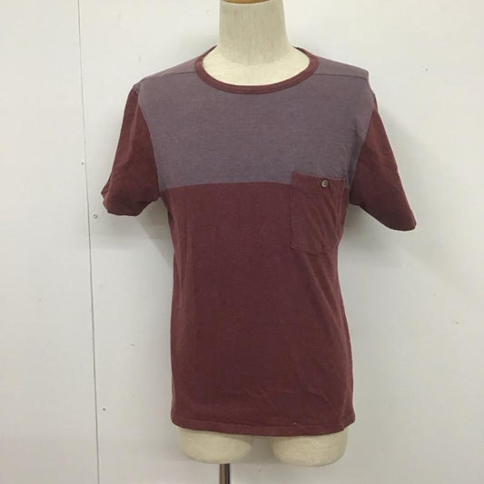ポールスミスジーンズ Paul Smith JEANS Tシャツ 半袖 PJ-DW-54004 胸ポケット クルーネック M 無地 えんじ / ワインレッド /  メンズ USED 古着 中古 10106954