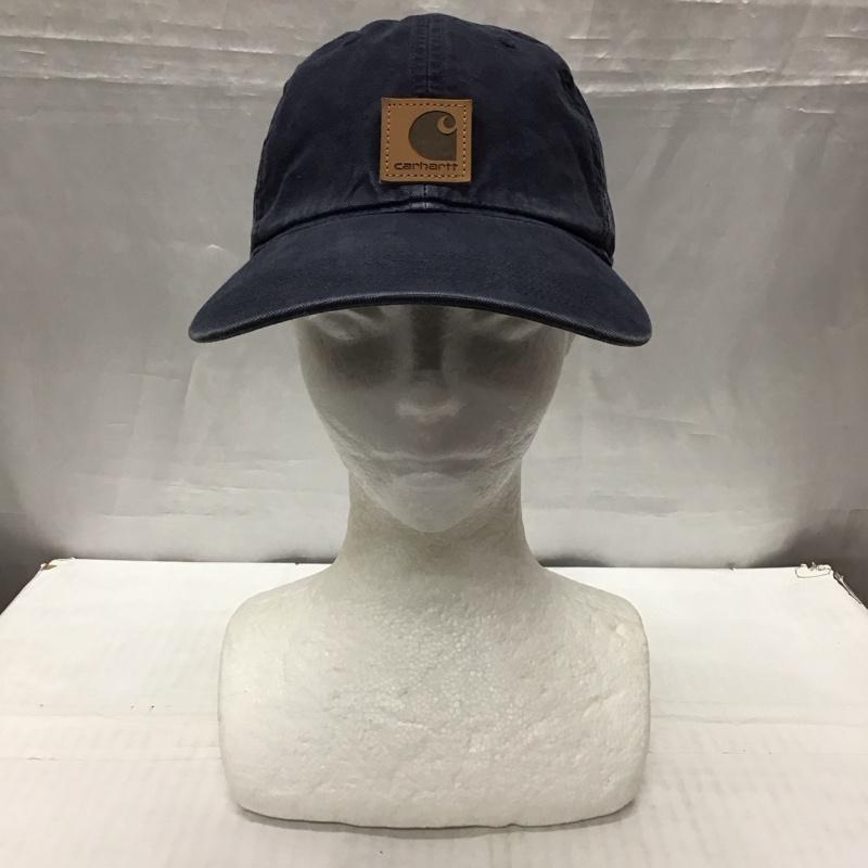 カーハート Carhartt 帽子 キャップ 100289 412 ODESSA CAP ロゴ、文字 紺 / ネイビー /  メンズ USED 古着 中古 10115679