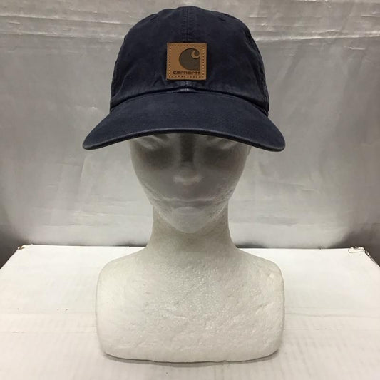 カーハート Carhartt 帽子 キャップ 100289 412 ODESSA CAP ロゴ、文字 紺 / ネイビー /  メンズ USED 古着 中古 10115679