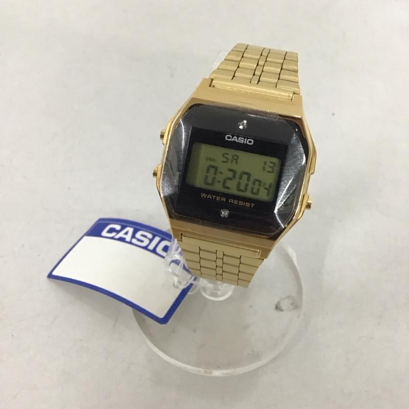 カシオ CASIO 腕時計 デジタル A159WGED-1 スタンダード 無地 金 / ゴールド /  メンズ USED 古着 中古 10144757
