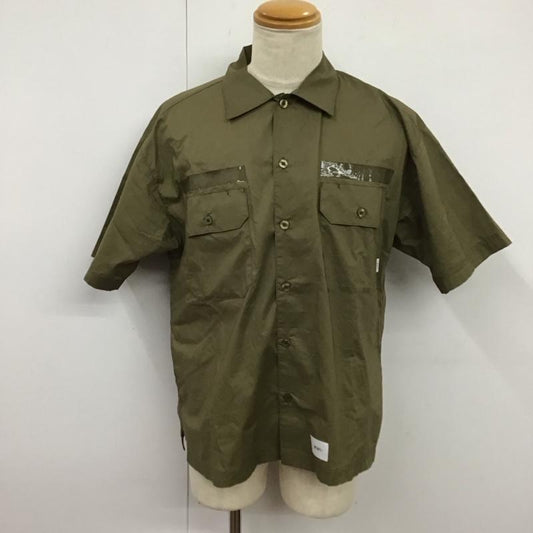 ダブルタップス W)TAPS シャツ、ブラウス 半袖 231brdt-shｍ03 1 無地 カーキ / カーキ /  メンズ USED 古着 中古 10121879