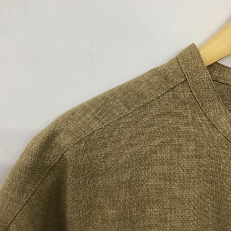 フリークスストア FREAK S STORE シャツ、ブラウス 半袖 半袖シャツ ノーカラーシャツ 前ボタン M 無地 ベージュ / ベージュ /  メンズ USED 古着 中古 10144954