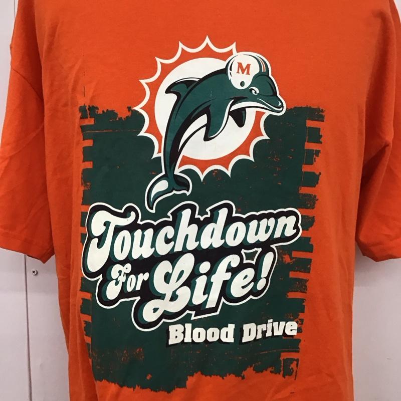 古着 USED Tシャツ 半袖 半袖カットソー プリントTシャツ クルーネックカットソー L プリント 橙 / オレンジ /  メンズ USED 古着 中古 10127425