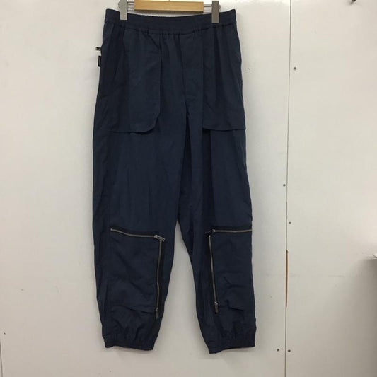 ジーユー GU パンツ ワークパンツ、ペインターパンツ 321-333494 ボトム ワイドパンツ カジュアルパンツ L 無地 紺 / ネイビー /  メンズ USED 古着 中古 10133164