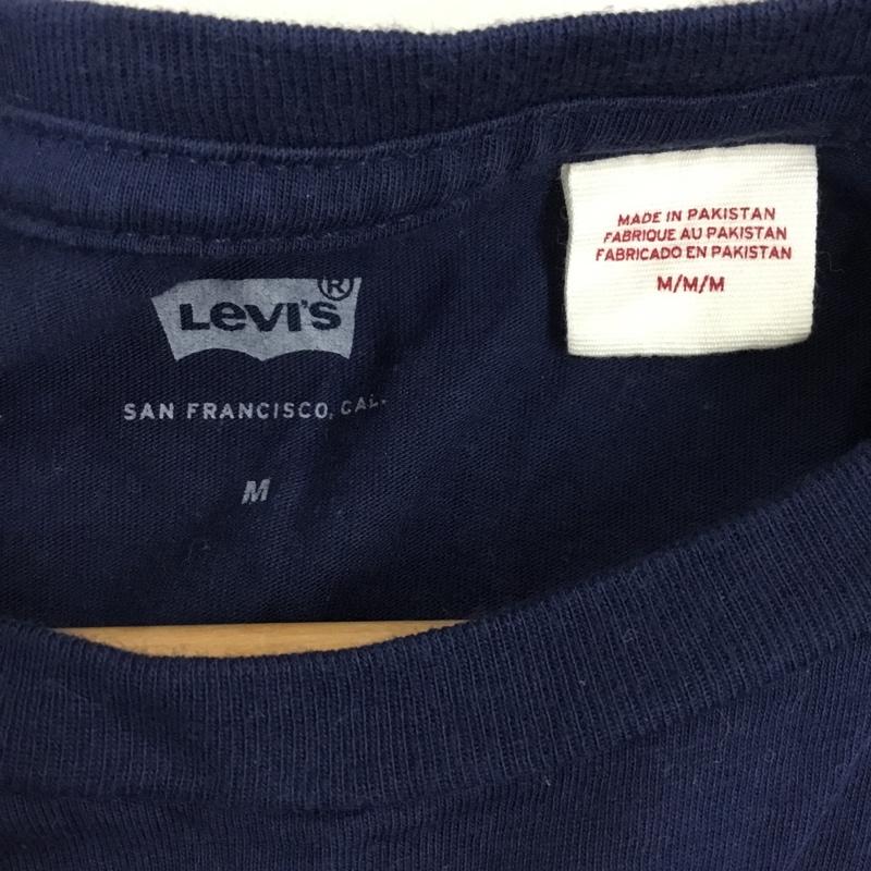 リーバイス Levi s Tシャツ 半袖 M 無地 紺 / ネイビー /  メンズ USED 古着 中古 10110598