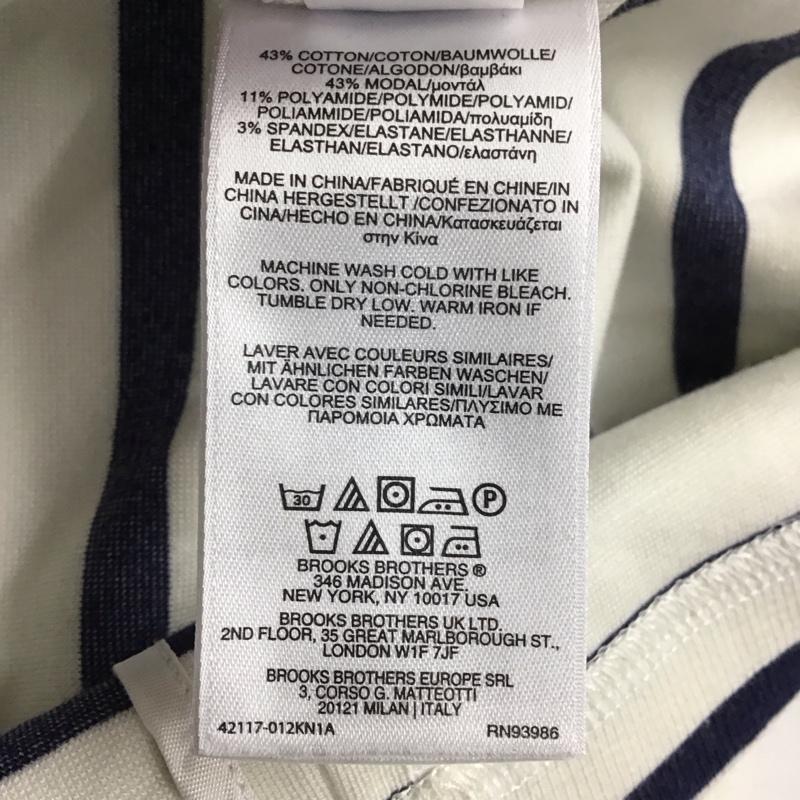 ブルックスブラザーズ BROOKS BROTHERS ワンピース ロングスカート Red Fleece 五分袖 L ボーダー柄 白 / ホワイト / X 紺 / ネイビー /  レディース USED 古着 中古 10115348