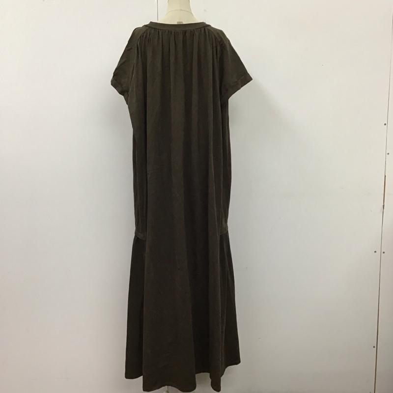 ジャーナルスタンダード JOURNAL STANDARD ワンピース ロングスカート 半袖ロングワンピース フレアスカート クルーネック 無地 茶 / ブラウン /  レディース USED 古着 中古 10119484