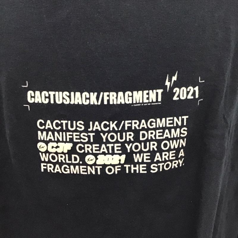 カクタスジャック Cactus Jack Tシャツ 長袖 ロンT クルーネック バックプリント FRAGMENT DESIGN XXL プリント 黒 / ブラック /  メンズ USED 古着 中古 10124964