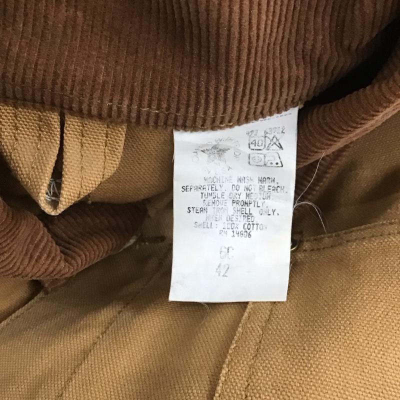 カーハート Carhartt ジャケット、上着 ジャケット、ブレザー 80s　ダックジャケット　ブランケット無し 42 ロゴ、文字 キャメル / キャメル /  メンズ USED 古着 中古 10106721