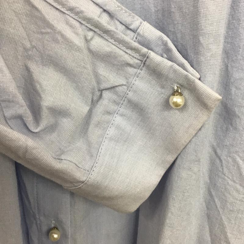 ザラ ZARA シャツ、ブラウス 長袖 S 無地 水色 / ライトブルー /  レディース USED 古着 中古 10151197