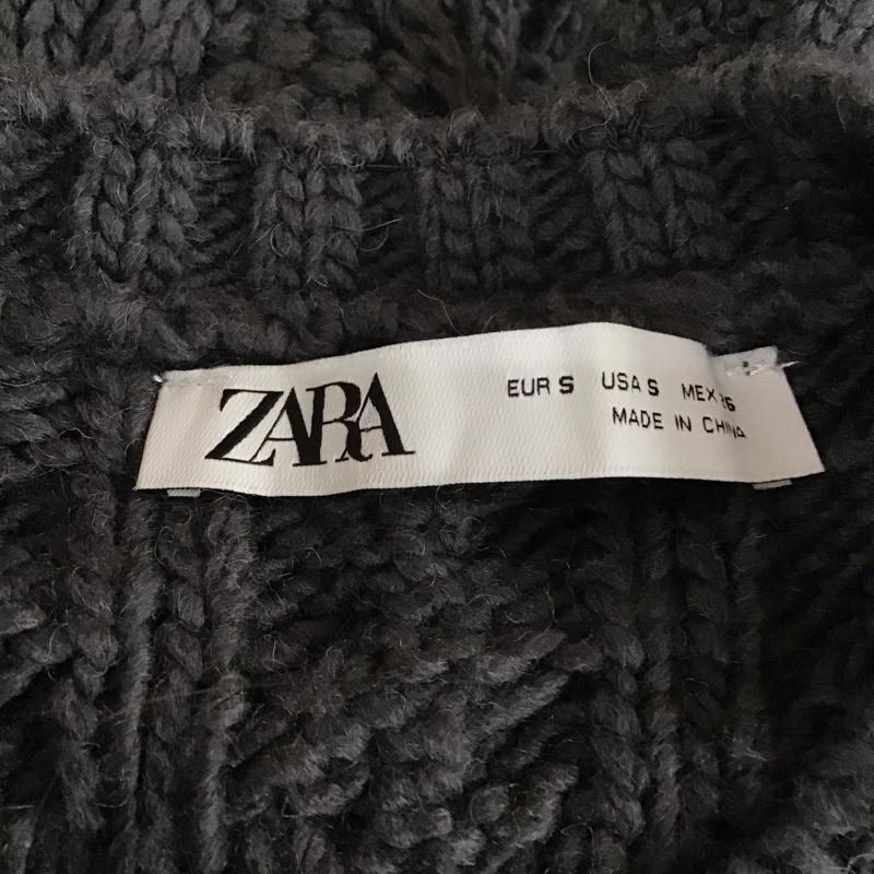 ザラ ZARA ベスト ベスト ニットベスト ノースリーブ プルオーバーニット S 無地 灰 / グレー /  レディース USED 古着 中古 10118525
