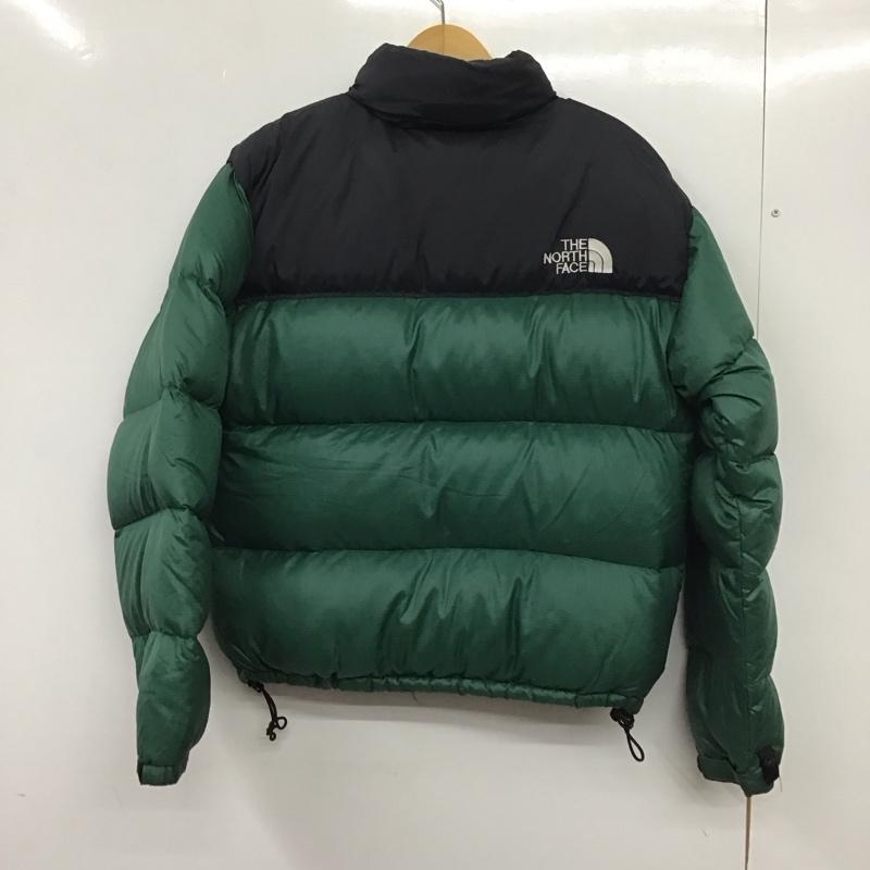 ザノースフェイス THE NORTH FACE ジャケット、上着 ジャンパー、ブルゾン nf003as ダウンジャケット アウター ジップアップジャケット M ロゴ、文字 黒 / ブラック / X 緑 / グリーン /  メンズ USED 古着 中古 10138153