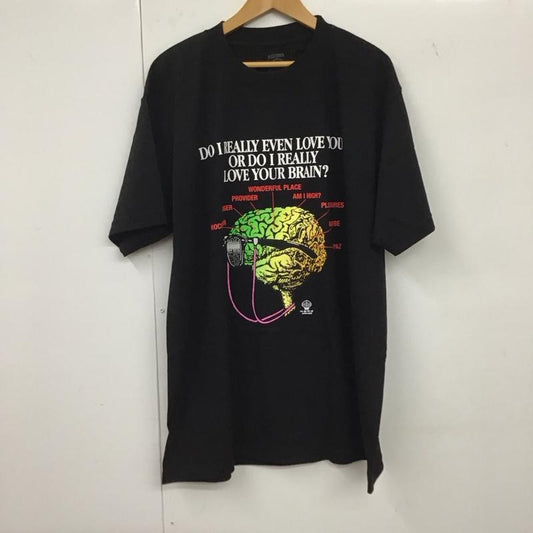プレジャー PLEASURES Tシャツ 半袖 XL プリント 黒 / ブラック /  メンズ USED 古着 中古 10134962