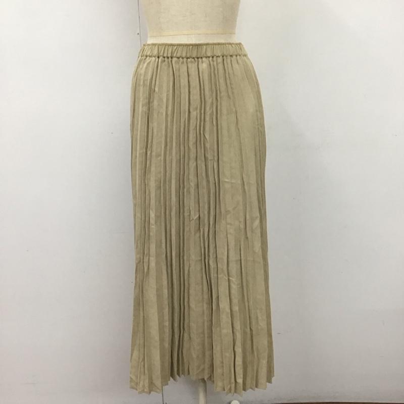 ニコアンド niko and... スカート ロングスカート エコスエードプリーツスカート M 無地 ベージュ / ベージュ /  レディース USED 古着 中古 10122573