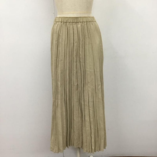 ニコアンド niko and... スカート ロングスカート エコスエードプリーツスカート M 無地 ベージュ / ベージュ /  レディース USED 古着 中古 10122573