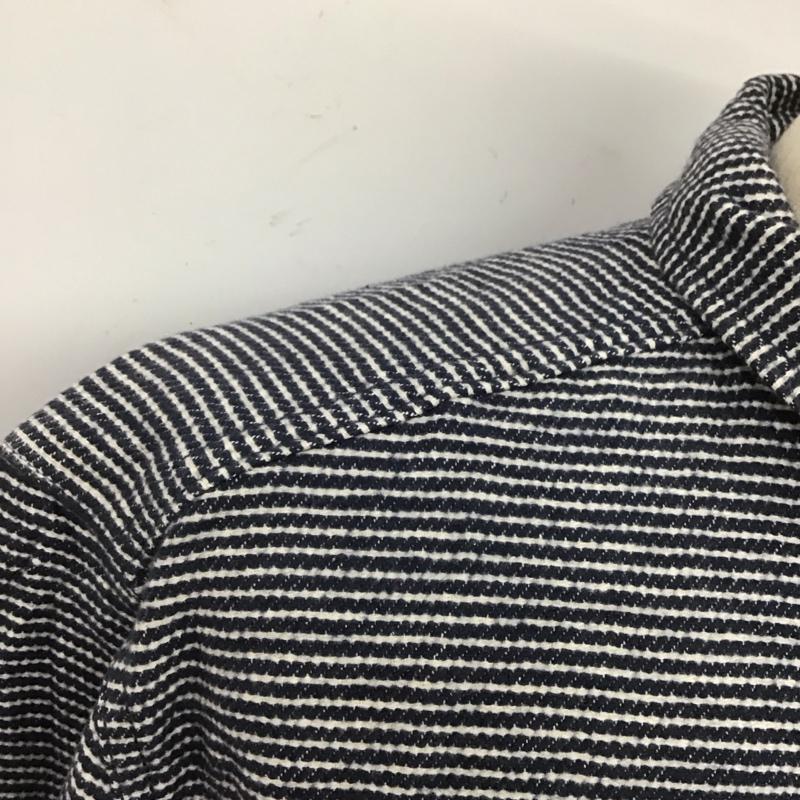 ディッキーズ Dickies シャツ、ブラウス 長袖 L  白 / ホワイト / X 紺 / ネイビー /  メンズ USED 古着 中古 10106671