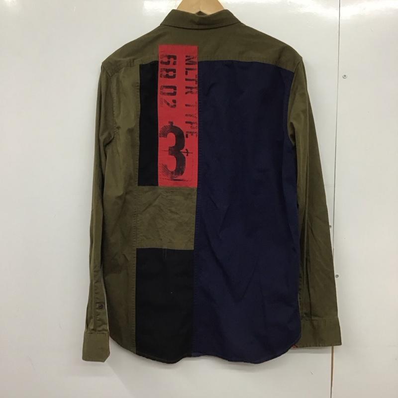 ディーゼル DIESEL シャツ、ブラウス 長袖 長袖シャツ 無地シャツ カラーシャツ L 無地 カーキ / カーキ /  メンズ USED 古着 中古 10145992