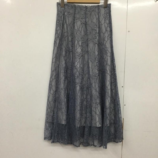 プロポーションボディドレッシング PROPORTION BODY DRESSING スカート ロングスカート 121-1120408 レースフレアスカート M レース柄 青 / ブルー /  レディース USED 古着 中古 10144672