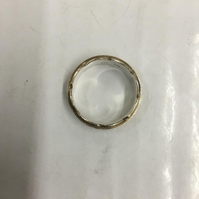 古着 USED アクセサリー 指輪 925 K14 19号 花柄 銀 / シルバー / X 金 / ゴールド /  メンズ USED 古着 中古 10106225