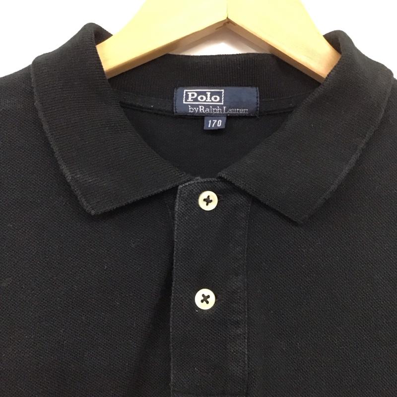 ポロバイラルフローレン Polo by RALPH LAUREN ポロシャツ 半袖 半袖ポロシャツ 半袖カットソー カラーシャツ ロゴ、文字 黒 / ブラック /  ボーイズ USED 古着 中古 10131270