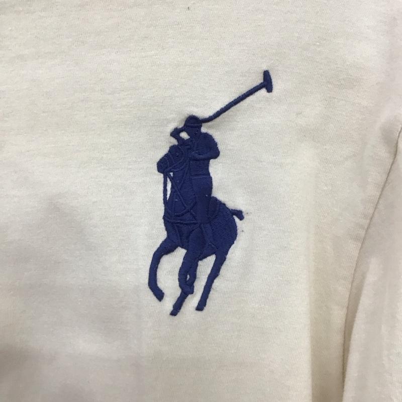 ポロバイラルフローレン Polo by RALPH LAUREN カットソー 長袖 長袖カットソー プリントカットソー クルーネック XL ロゴ、文字 アイボリー / アイボリー /  メンズ USED 古着 中古 10131158