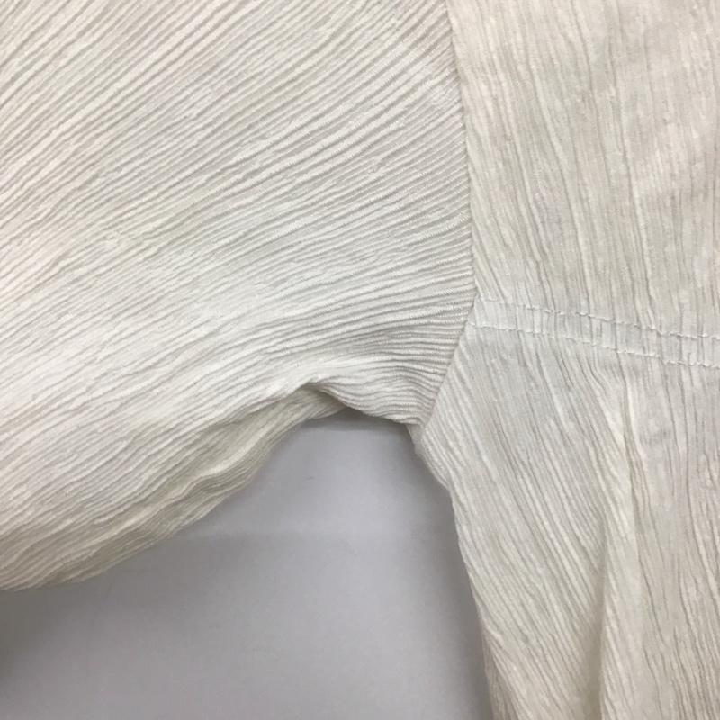 ローリーズファーム LOWRYS FARM シャツ、ブラウス 長袖 長袖シャツ 無地シャツ ノーカラーシャツ 前開 FREE 無地 白 / ホワイト /  レディース USED 古着 中古 10142682