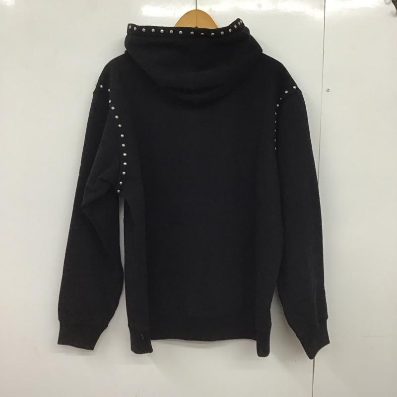 シュプリーム Supreme パーカー 長袖 18AW StuddedHoodedSweatshirt プルオーバーパーカー L ロゴ、文字 黒 / ブラック /  メンズ USED 古着 中古 10147555
