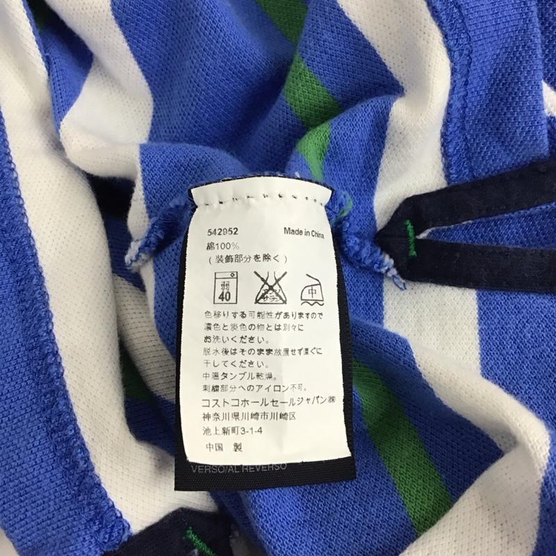 トミーヒルフィガー TOMMY HILFIGER ポロシャツ 半袖 半袖ポロシャツ 半袖カットソー カラーシャツ L ボーダー柄 マルチカラー / マルチカラー /  メンズ USED 古着 中古 10130145