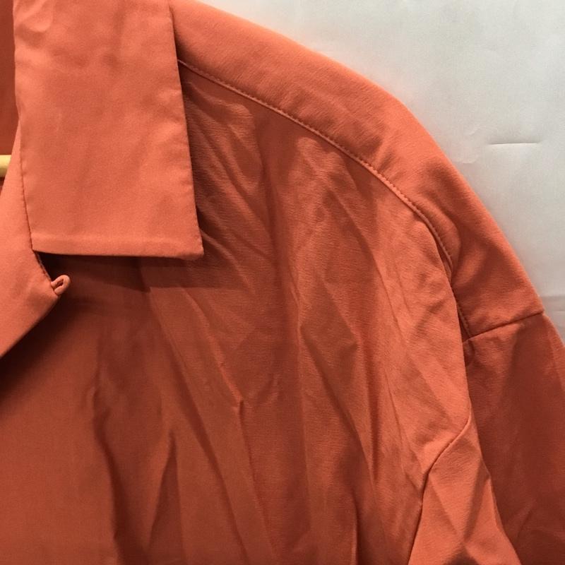 ナノユニバース nano・universe シャツ、ブラウス 半袖 672-2121209 オープンカラーシャツ S 無地 橙 / オレンジ /  メンズ USED 古着 中古 10109705