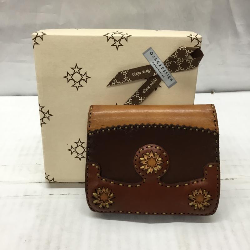 オジャガデザイン ojaga design 財布 二つ折り レザー  茶 / ブラウン /  メンズ USED 古着 中古 10117010