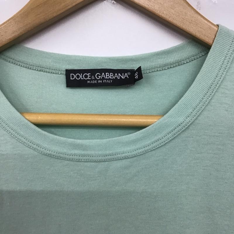 ドルチェアンドガッバーナ DOLCE&GABBANA Tシャツ 半袖 QGC013 クルーネック 48 無地 薄緑 / ライトグリーン /  レディース USED 古着 中古 10139131