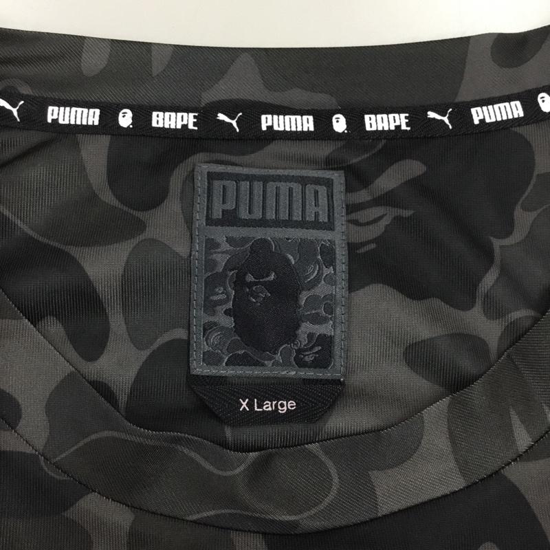 アベイシングエイプ A BATHING APE Tシャツ 半袖 PUMA スポーツウェア カモ柄 迷彩 XL ワンポイント マルチカラー / マルチカラー /  メンズ USED 古着 中古 10121241