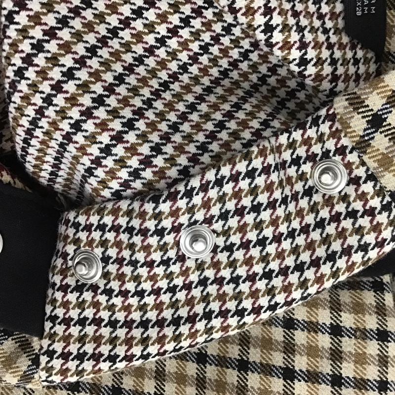 ザラウーマン ZARA WOMAN ワンピース ロングスカート 長袖ワンピース ノーカラーワンピース フレアロングワンピース M チェック マルチカラー / マルチカラー /  レディース USED 古着 中古 10111162