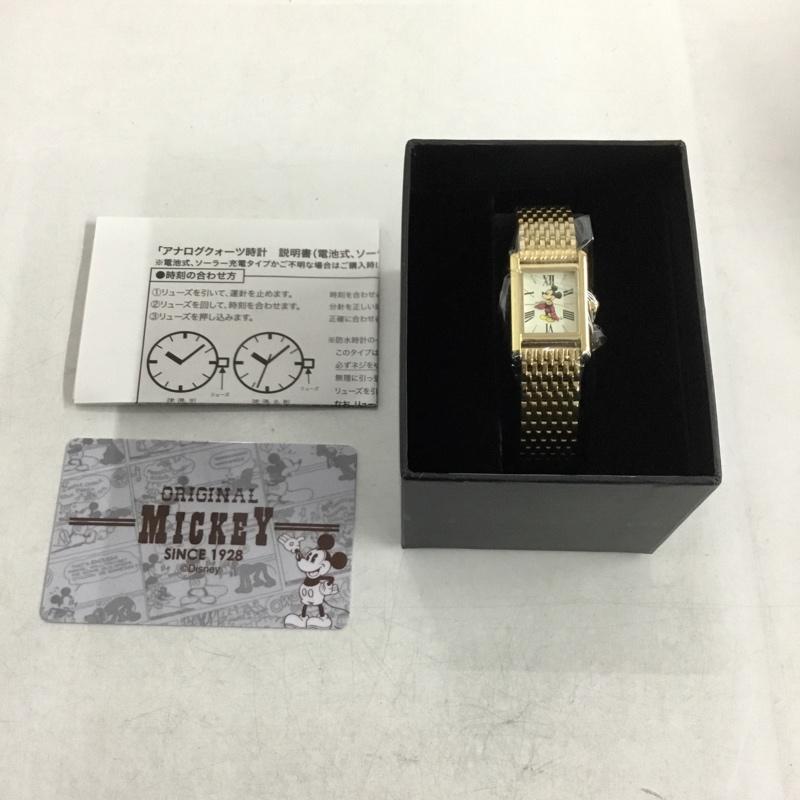 ディズニー Disney 腕時計 アナログ（クォーツ式） MTW-WHT import ミッキーマウス キャラクター 金 / ゴールド /  レディース USED 古着 中古 10145616