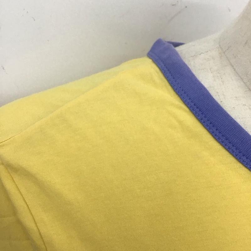 フィフティーファイブディーエスエル 55DSL Tシャツ 半袖 半袖カットソー プリントTシャツ クルーネックカットソー M ロゴ、文字 黄 / イエロー /  メンズ USED 古着 中古 10113164