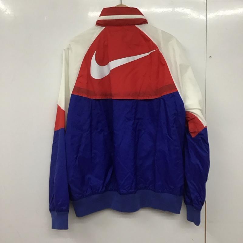 ナイキ NIKE ジャケット、上着 ジャンパー、ブルゾン ar2210-438 ウィンドランナージャケット ナイロンジャケット ジップアップジャケット L ロゴ、文字 白 / ホワイト / X 青 / ブルー / X 赤 / レッド /  メンズ USED 古着 中古 10145933
