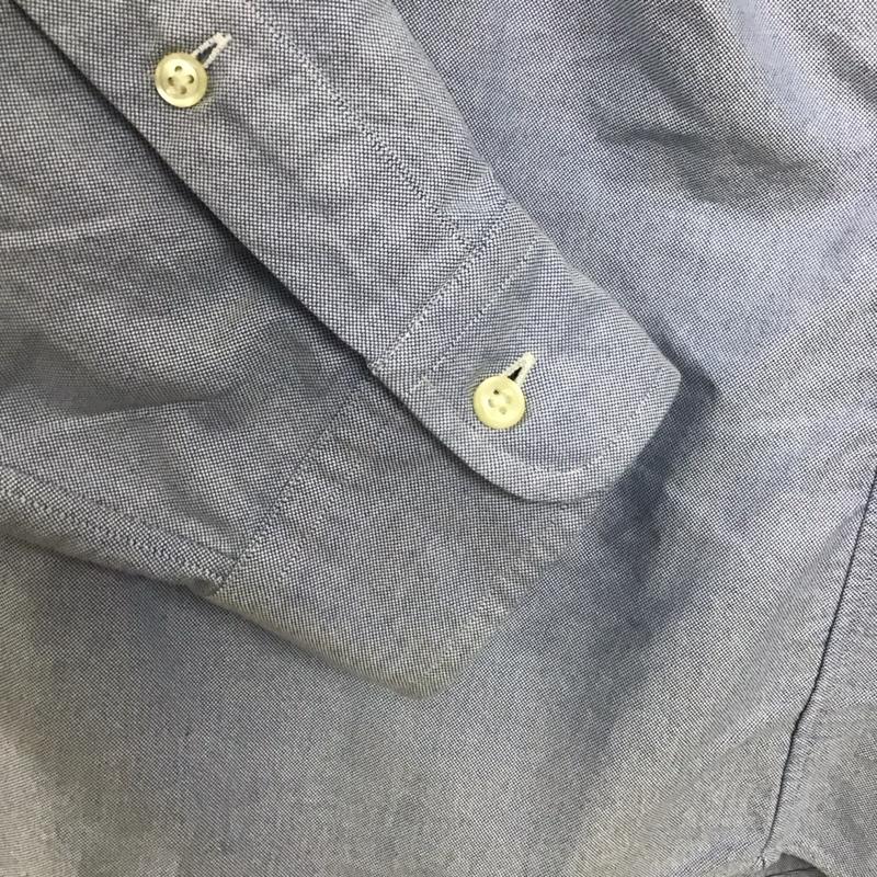 ラルフローレン RALPHLAUREN シャツ、ブラウス 長袖 長袖シャツ 無地シャツ カラーシャツ ボタンダウンシャツ ロゴ、文字 水色 / ライトブルー /  メンズ USED 古着 中古 10129477