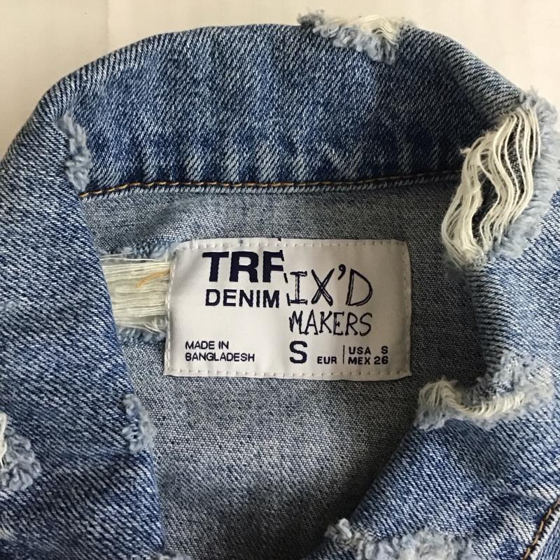 ザラ ZARA ベスト ベスト デニム 2 ダメージ加工 青 / ブルー /  レディース USED 古着 中古 10114454
