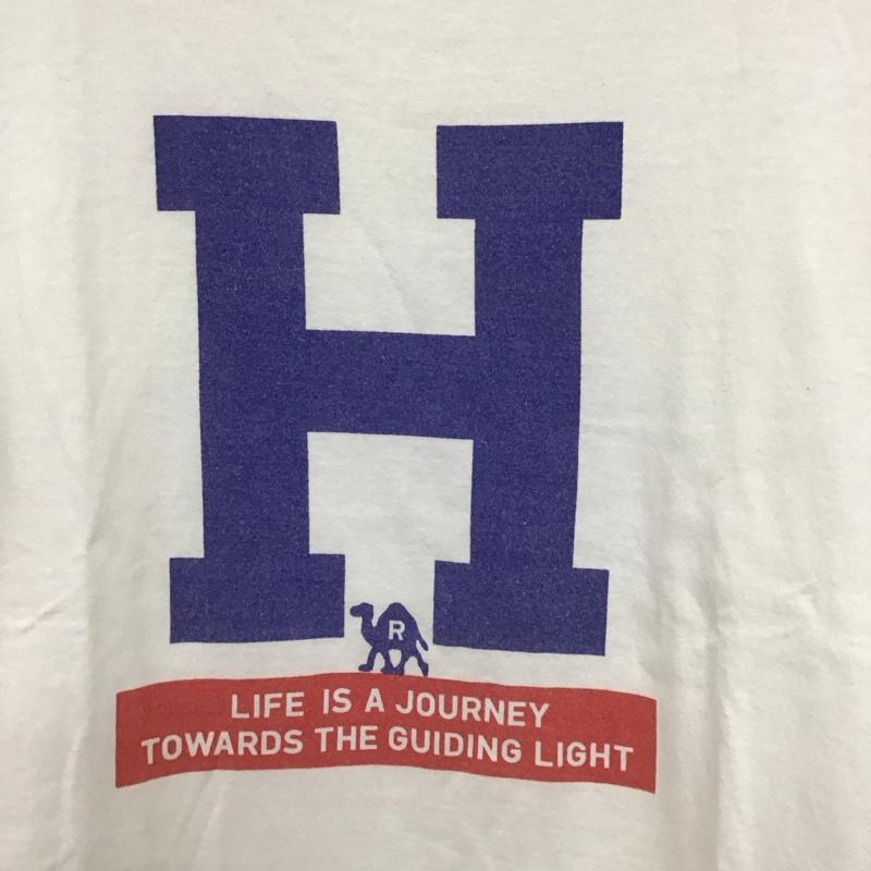 ハリウッドランチマーケット H.R MARKET Tシャツ 半袖 半袖カットソー プリントTシャツ クルーネックカットソー 1 プリント 白 / ホワイト /  メンズ USED 古着 中古 10147588
