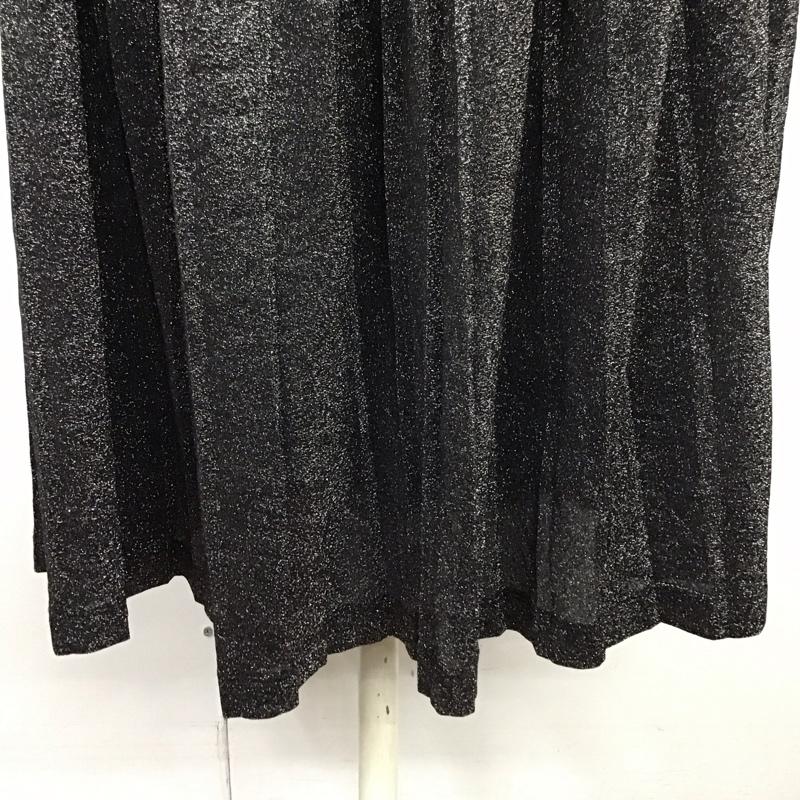 ローリーズファーム LOWRYS FARM スカート ロングスカート LFM50008TS ラメ ギャザー プリーツ FREE 無地 黒 / ブラック /  レディース USED 古着 中古 10121591