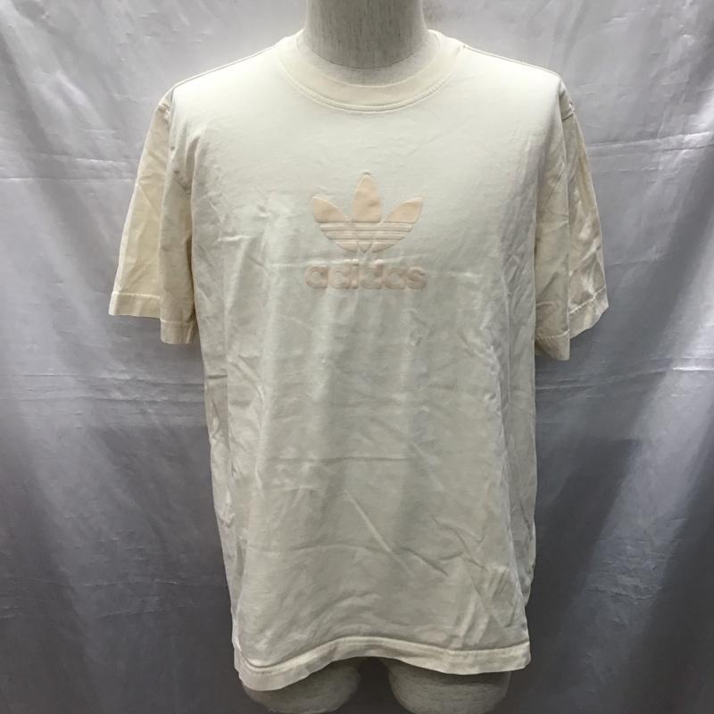 アディダス adidas Tシャツ 半袖 HK2786 TRF SER TEE ST XL ロゴ、文字 ベージュ / ベージュ /  メンズ USED 古着 中古 10121192