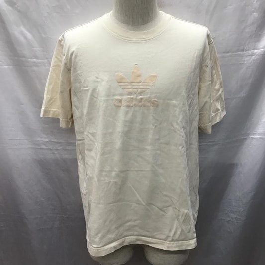 アディダス adidas Tシャツ 半袖 HK2786 TRF SER TEE ST XL ロゴ、文字 ベージュ / ベージュ /  メンズ USED 古着 中古 10121192